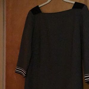 Ann Taylor Black/Tan Dot Sheath Dress